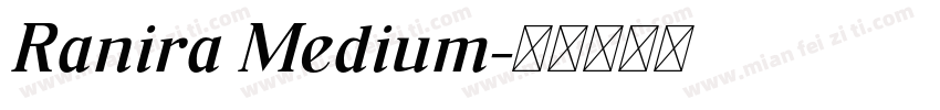 Ranira Medium字体转换